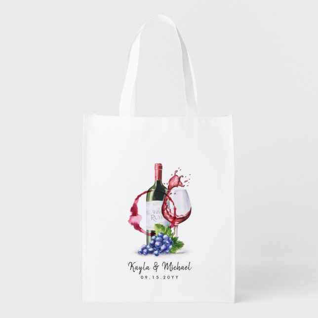 Wine Tasting Cocktail Dinner Themed Tote Bag (Front)
