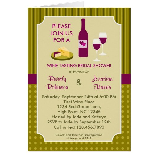 Wine Tasting Bridal Shower Invitations 3