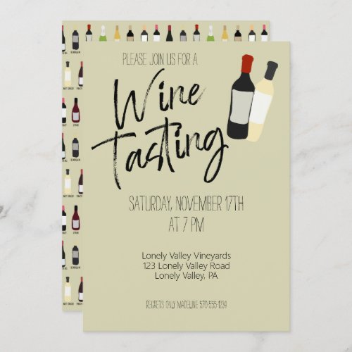 Wine Tasting Custom Personalized Party Invitation