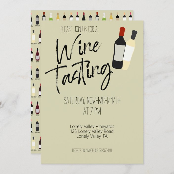 Wine Tasting Custom Personalized Party Invitation | Zazzle