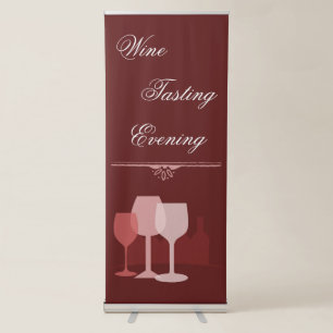 Wine tasting evening retractable banner