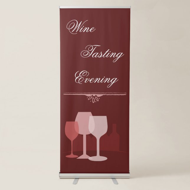 Wine tasting evening retractable banner (Front)