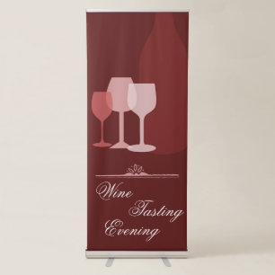 Wine tasting evening retractable banner