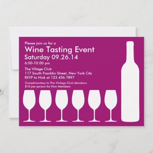 Wine Tasting Event Flat Invitation