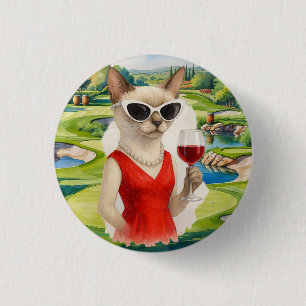 Wine Tasting Event for Cat lovers Button