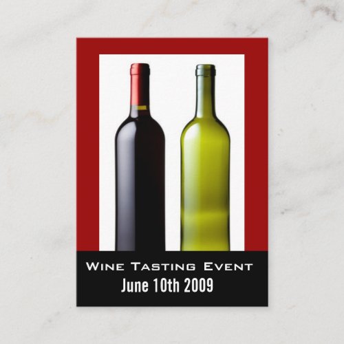 Wine Tasting Event Mini Invite Cards Business Cards
