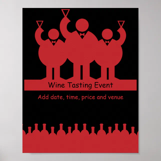 Wine Tasting Event Promotion Poster Postcard Zazzle