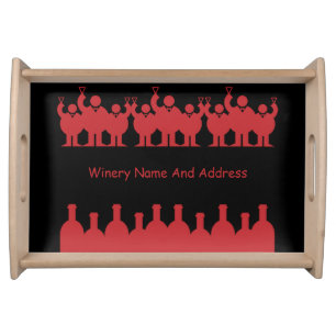 Wine Tasting Event Promotion Serving Tray