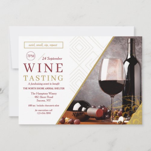 Wine Tasting Fundraising Invitations