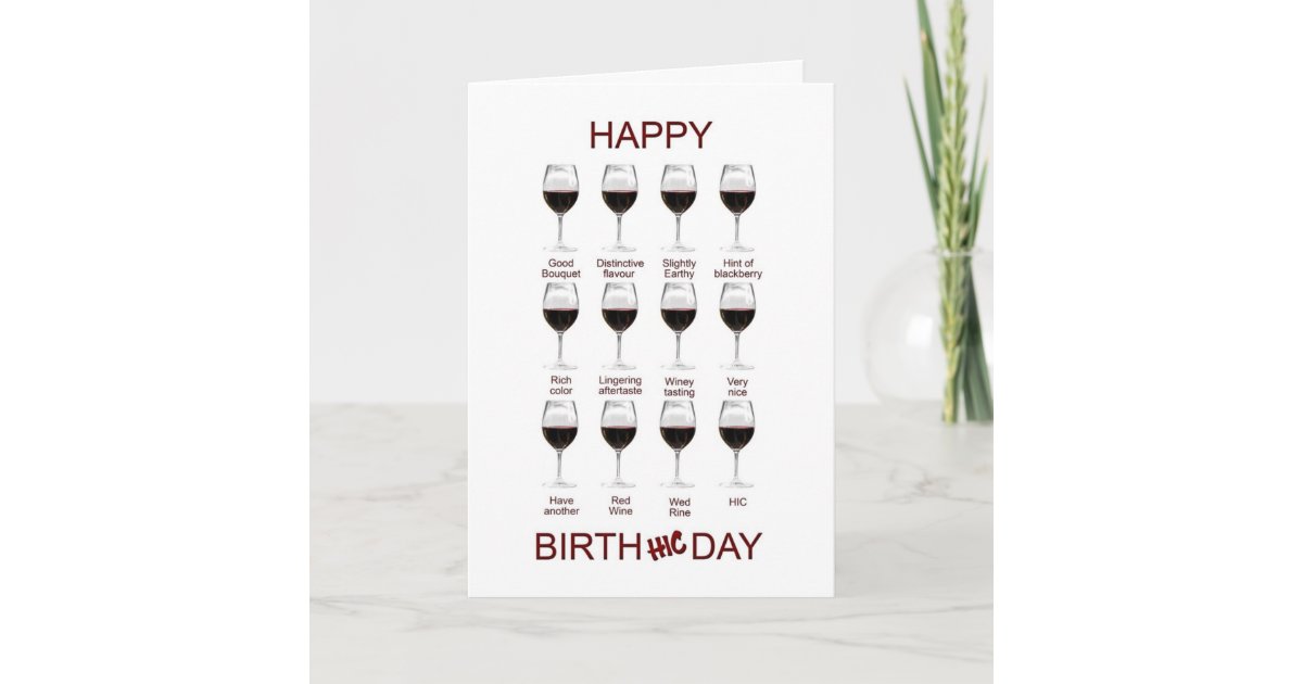 Cute Wine Glass | Greeting Card