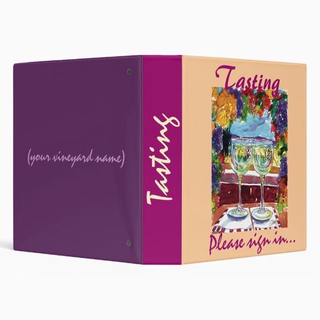 Wine tasting guest book binder (Background)
