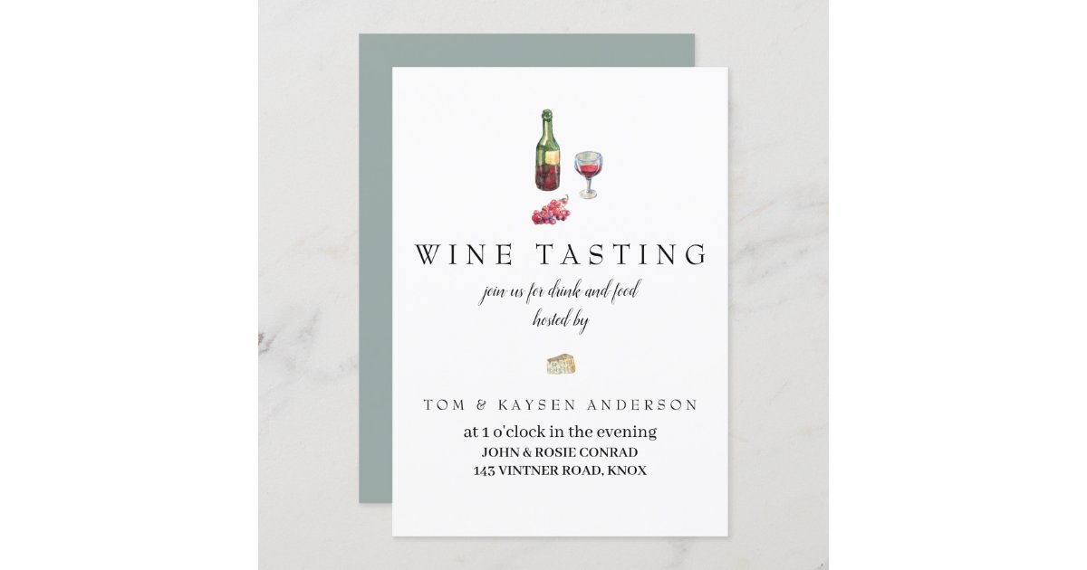 wine tasting invitation | Zazzle