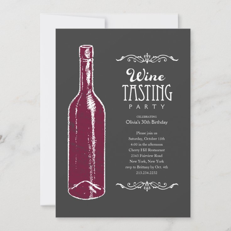 Wine Tasting Invitations | Zazzle