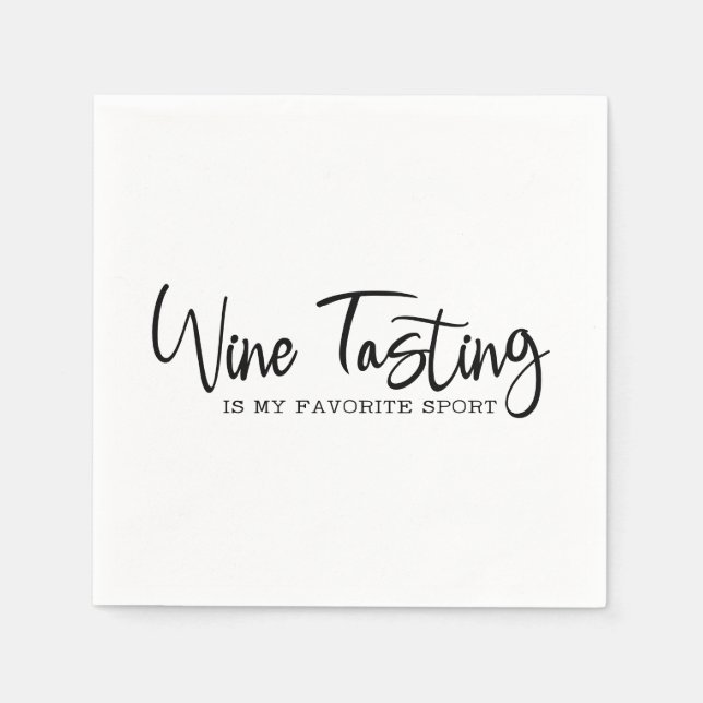 Wine Tasting is my Favorite Sport Party Plates Napkins (Front)