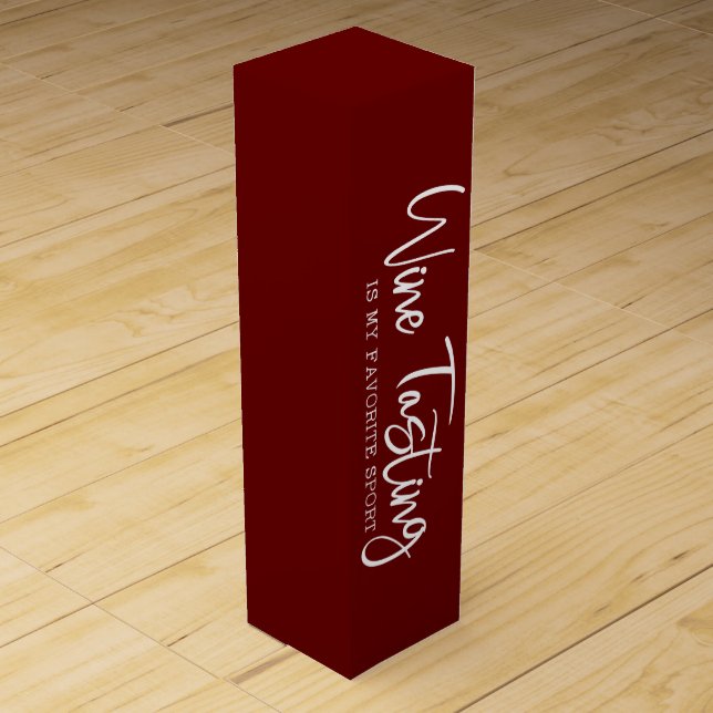 Wine Tasting is my Favorite Sport Wine Box (Front)