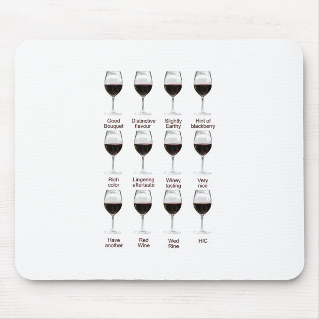 Wine tasting mouse pad (Front)