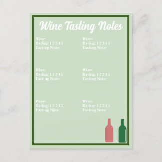 Wine Tasting Notecard
