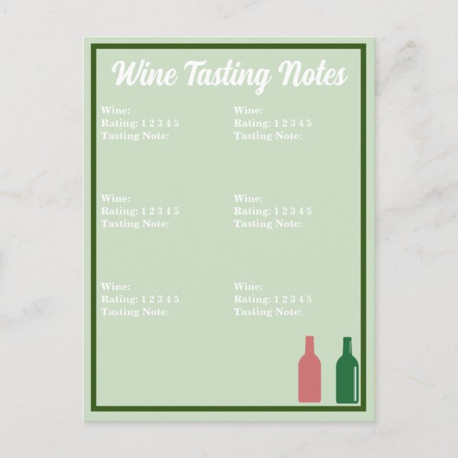 Wine Tasting Notecard (Front)