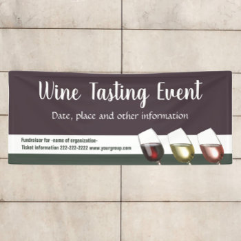 Wine Tasting Or Wine Event Banner by Sideview at Zazzle