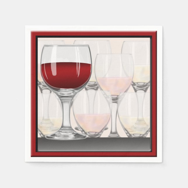 Wine Tasting Party Cocktail Napkins (Front)