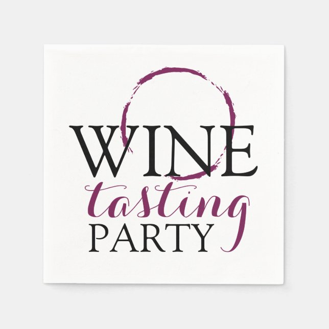 Wine Tasting Party | Cocktails Paper Napkins (Front)