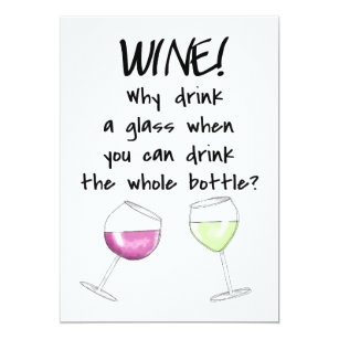 Funny Wine Invitations Zazzle
