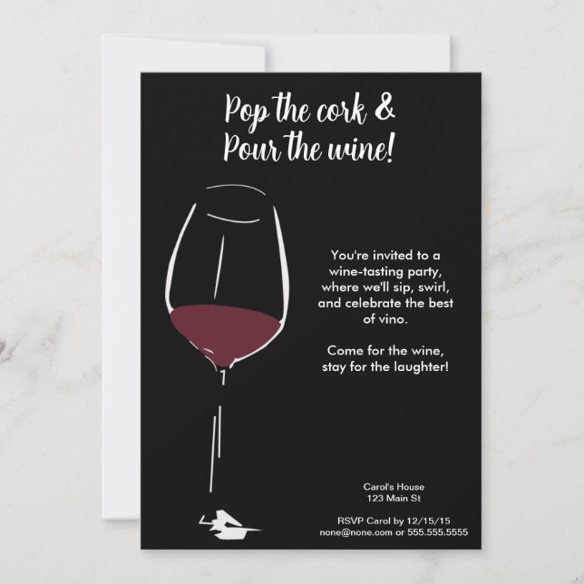 Wine Tasting Party Invitation (Front)