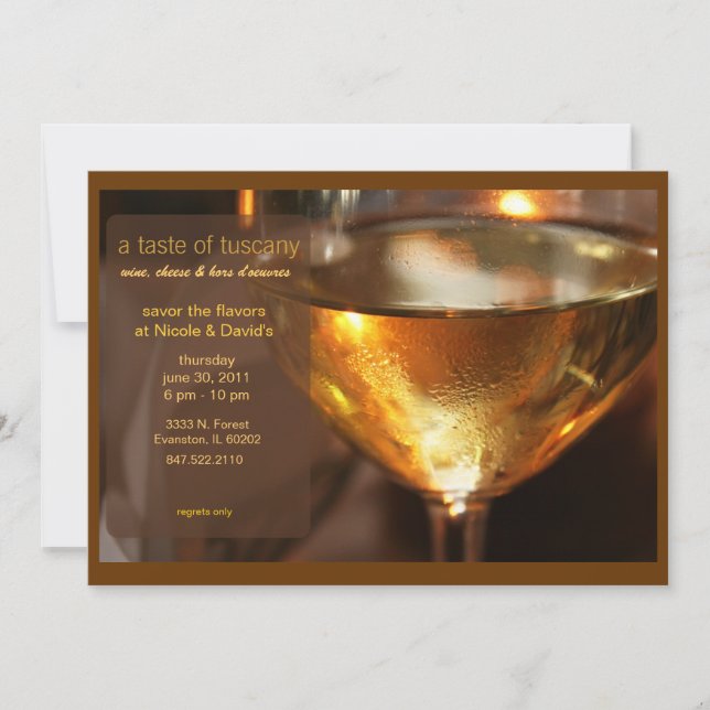 wine tasting party invitation (Front)