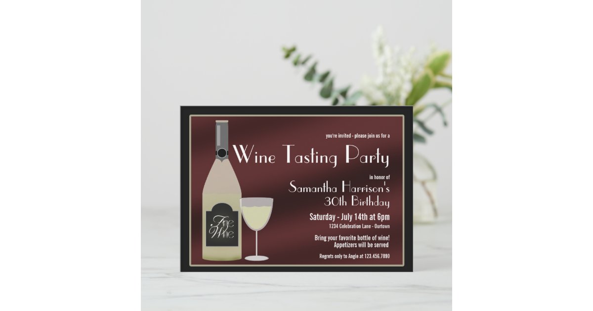 Wine Tasting Party Invitation | Zazzle