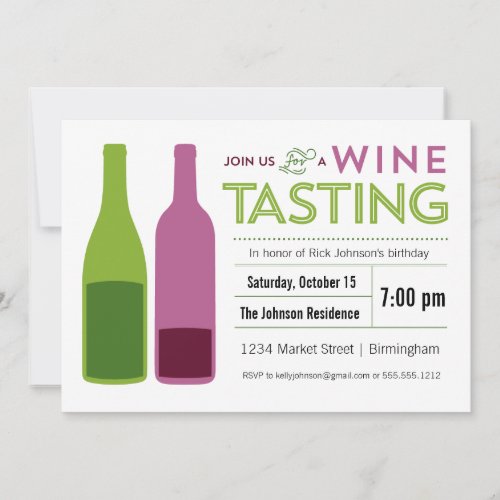 Wine Tasting Party Invitation
