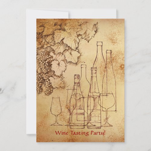 Wine Tasting Party Personalized Invitation
