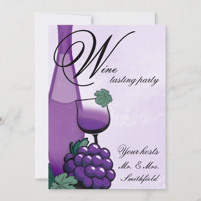 Wine Tasting Party Invitation (Front)