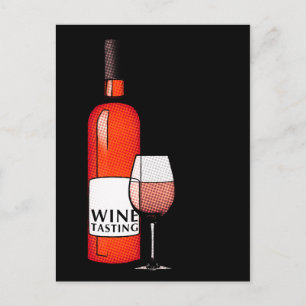 wine tasting party invitation postcard