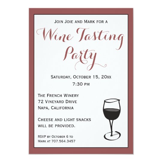 Wine Tasting Invitation Template 2