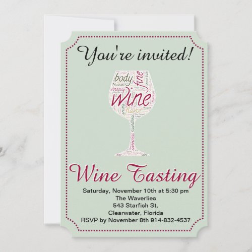 Wine Tasting party invitation you can customize