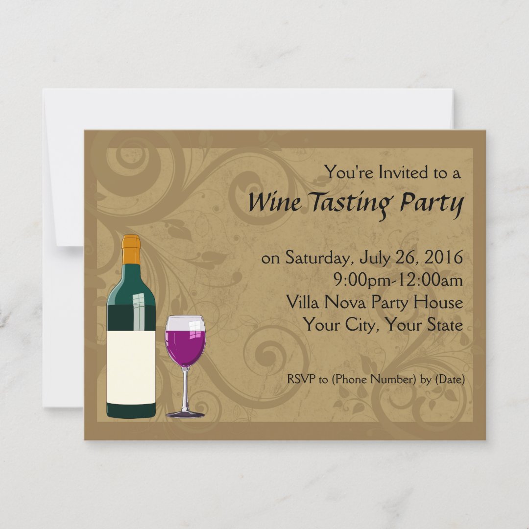 Wine Tasting Party Invitations | Zazzle