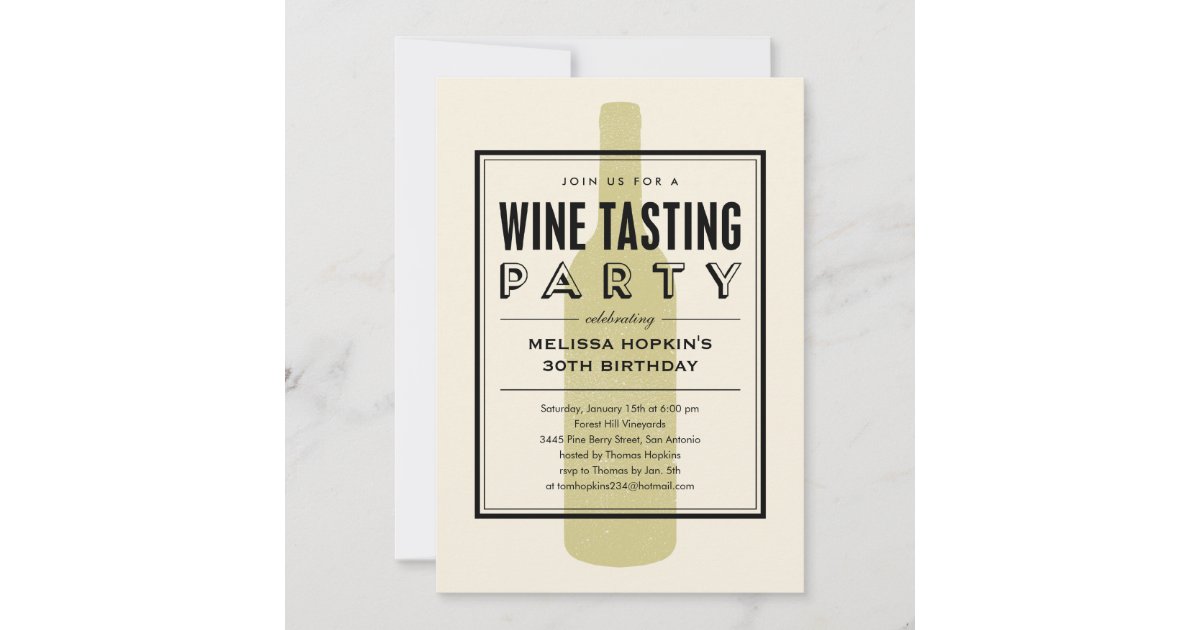 Wine Tasting Party Invitations | Zazzle