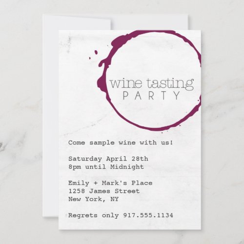 Wine Tasting Party Invite