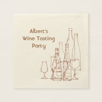 Wine Tasting Party Paper Napkins by artogram at Zazzle