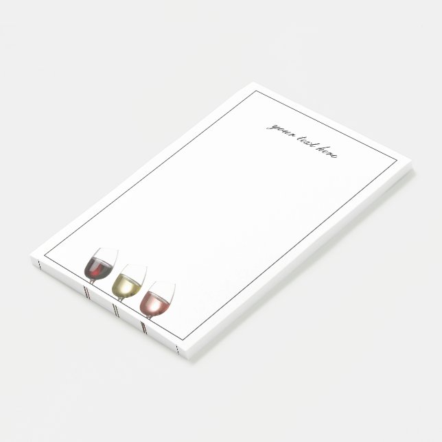 Wine tasting post-it notes Zazzle