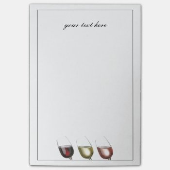 Wine Tasting Post-it Notes by Sideview at Zazzle