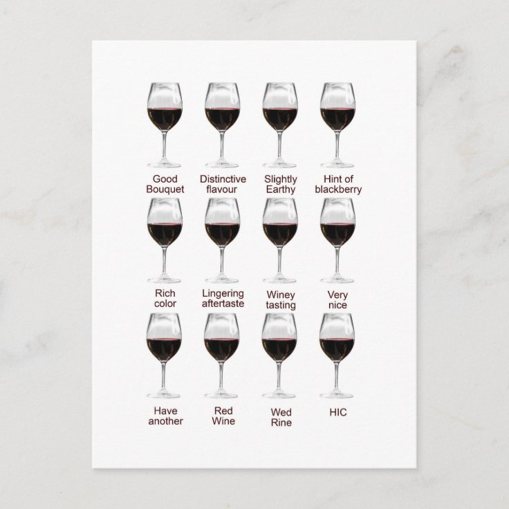 Wine tasting postcard Zazzle