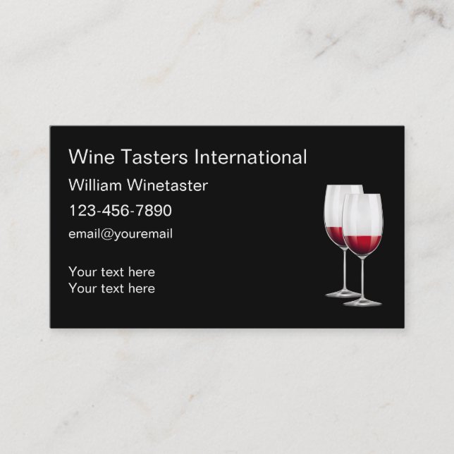 Wine Tasting Services Club Business Card (Front)