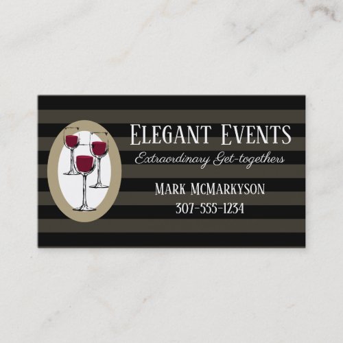 Wine tasting sommelier catering business card, ...