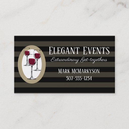 Customizable Wine tasting sommelier catering business card, ...