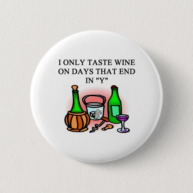 WINE tasting taster design Button (Front)