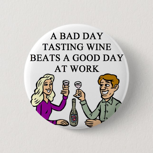 WINE tasting taster design Button (Front)