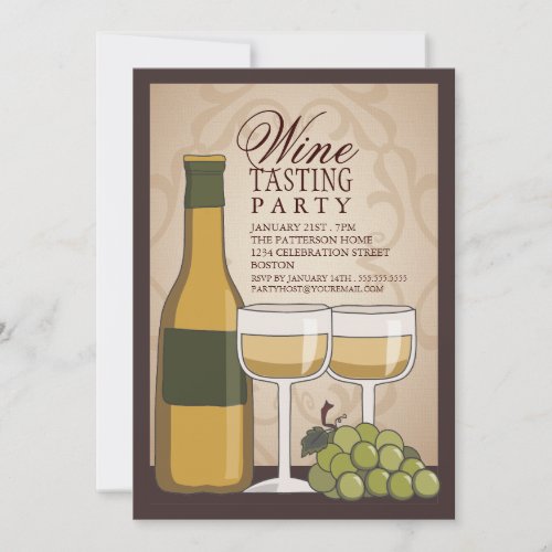 Wine Tasting Tuscan Old World Party Invitation