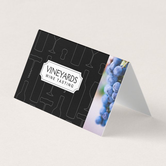 Wine Tasting | Vineyard | Grapes Business Card (Front)