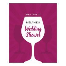 Wine Tasting Wedding Shower Welcome